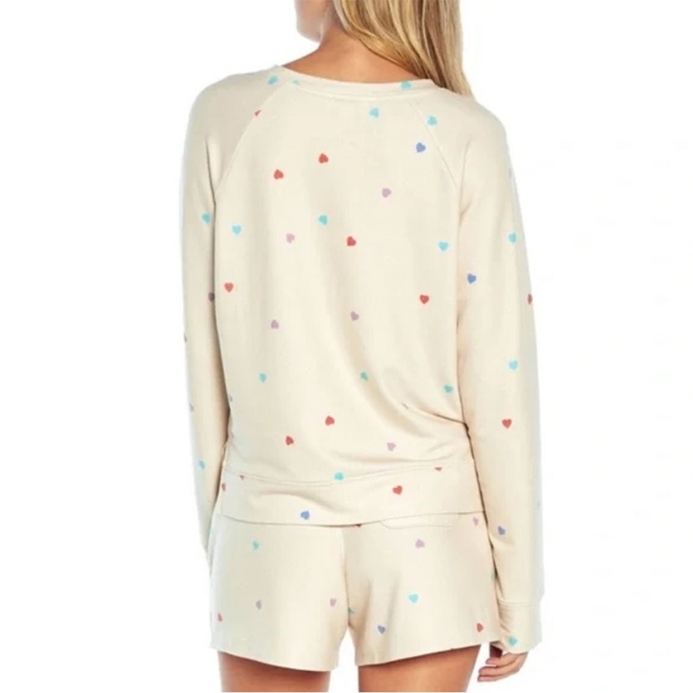 NWT! Wildfox Cream Polka Dot Long Sleeve Top & Shorts Pajama Set, size M - Picture 4 of 6